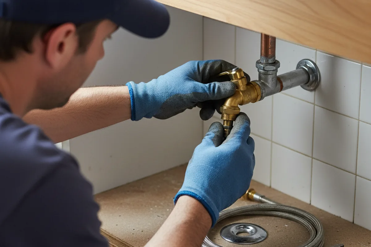 Shutoff valve and fitting work during Faucet and Fixture Repair in Townsville